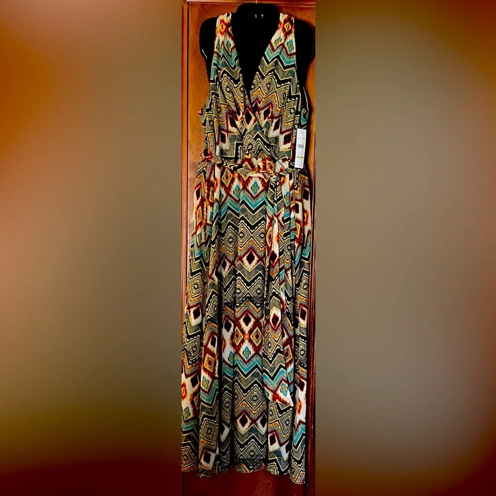 NEW CHETTA B sundress size 18W;floor length - Picture 1 of 3